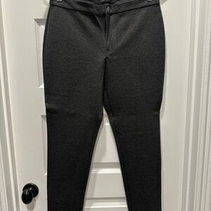 Grey Ponte Knit Pull-On Pants